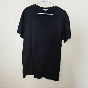 James Perse Mens Black V Neck Tee Shirt